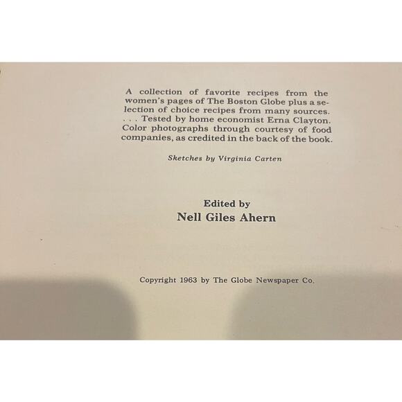 The Boston Globe Cookbook for Brides. First Edition c. 1963 Rare - Picture 3 of 9